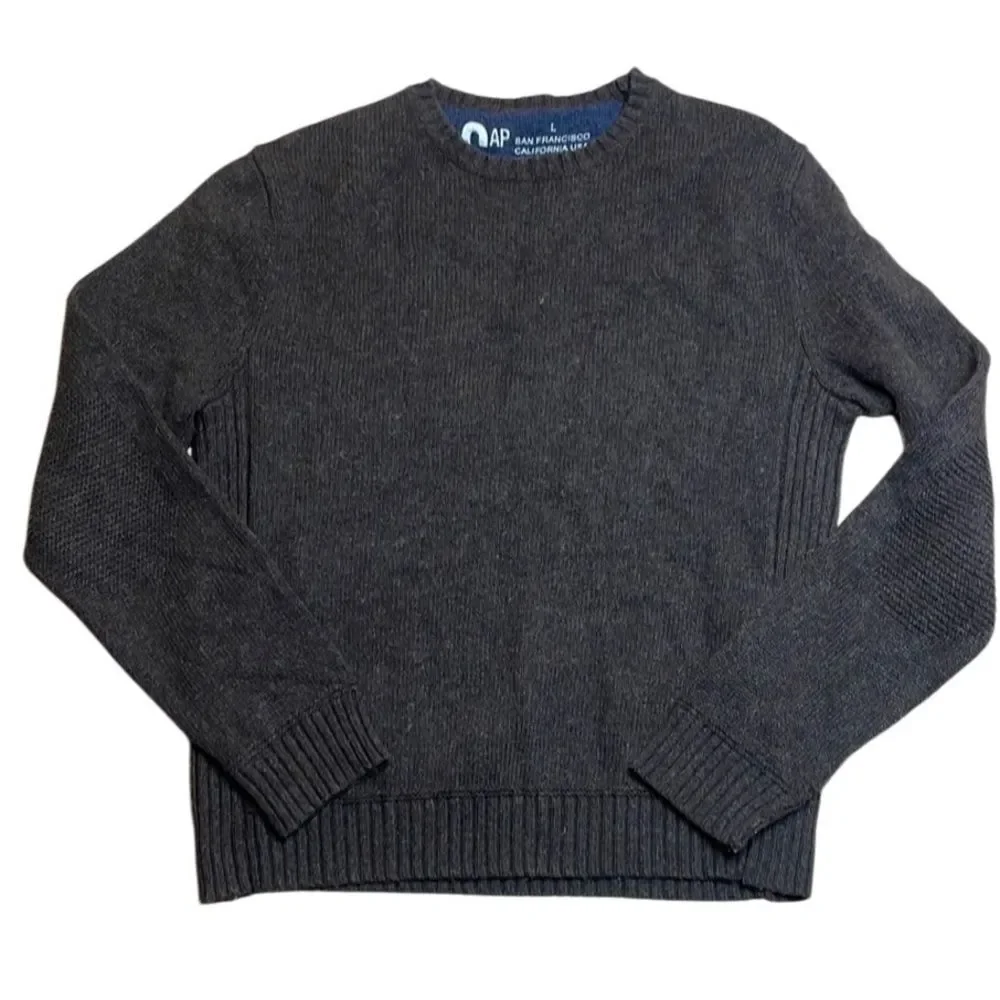 90s vintage Men’s Gap Brown Wool Knit Crewneck sweater Large
